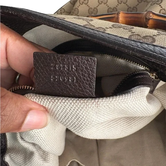 Gucci Canvas Diana Satchel with Bamboo Detail